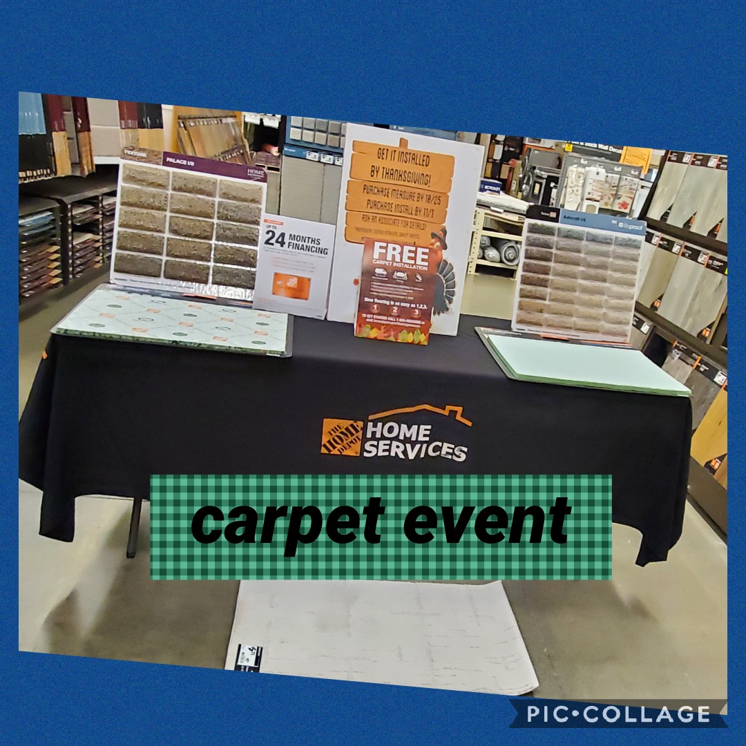 The Oxnard Home Depot is ready for another services event. We are ready for our carpet and HVAC event for this weekend.  We have 2 locations to let our customers know about our FREE Carpet Installation.
#leadsinsaleswin 
#KnowledgeIsPower 
#team1040