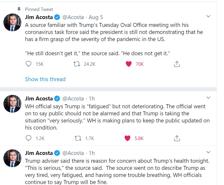 BDaveWalters's tweet image. @Acosta pinned tweet and the two latest are absolute poetry. 
#GonLearnToday