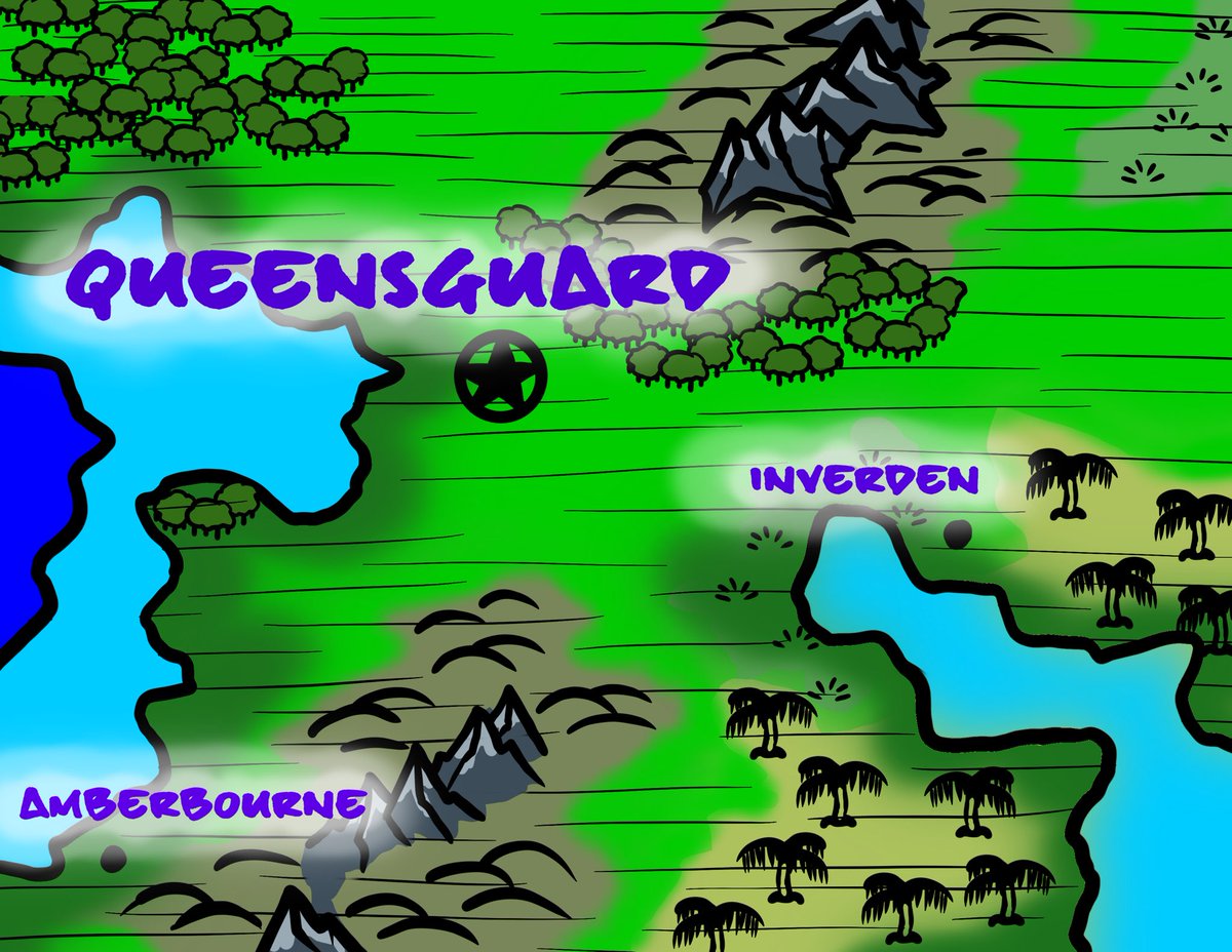 mrlich's tweet image. #day2 #fwbo #regionmap #aerith
Day 2 is a bit of an improvement over the world map from day 1, but still not something I’m thrilled with. Honestly, I’m already looking forward to the character work, but the idea here is to stretch a bit.