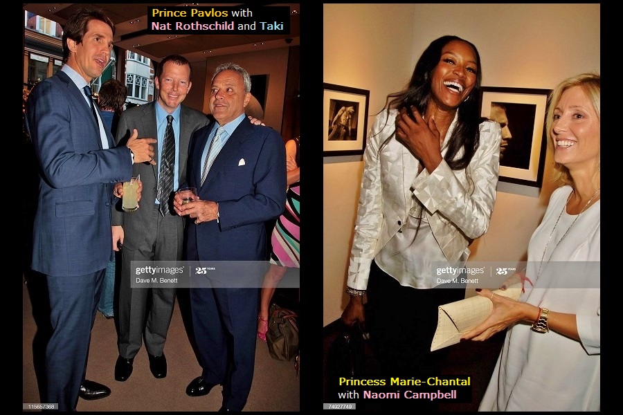 ➎➐ Prince Pavlos & Princess Marie-ChantalThey know Naomi Campbell, Fergie, Tom Ford, Jacob+ Nat Rothschild, FreudsPMC is sister of Alexandra Furstenberg & Pia Getty—ALL Black Book. Epstein lived right across from Pavlos home!PMC has been guest of alleged trafficker Nygard