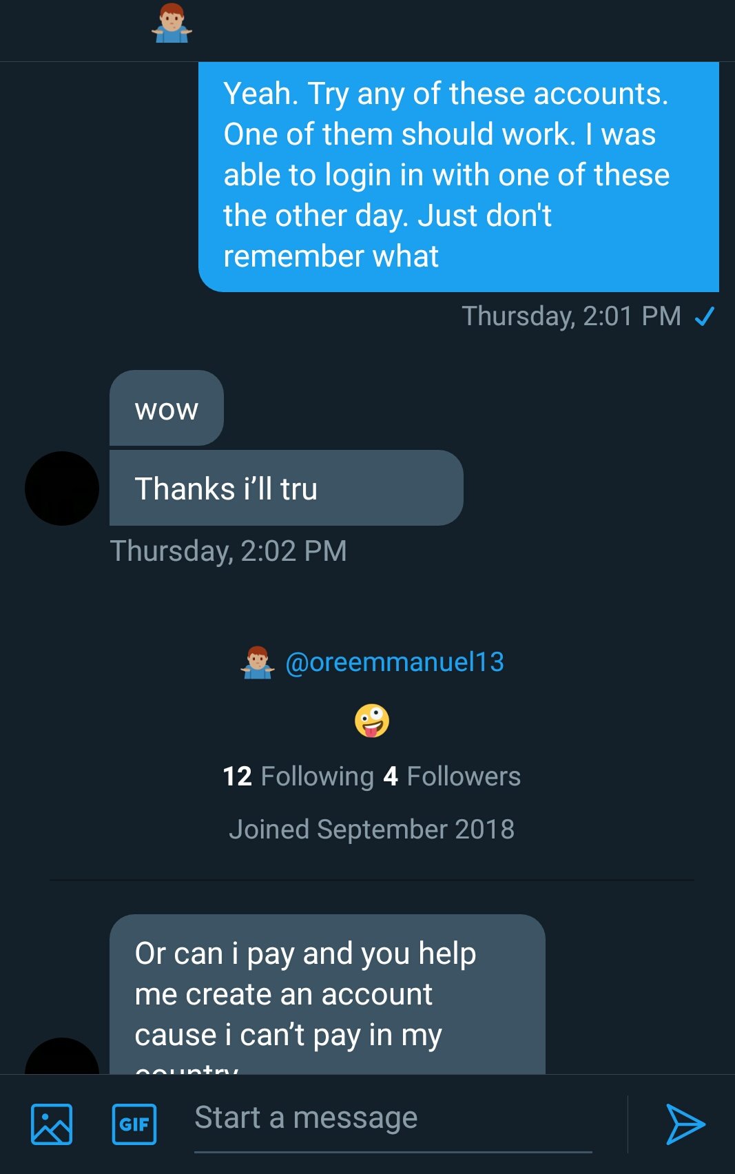Pizza Guy on Twitter "Helping a guy out from another country get a free Brazzers account! https