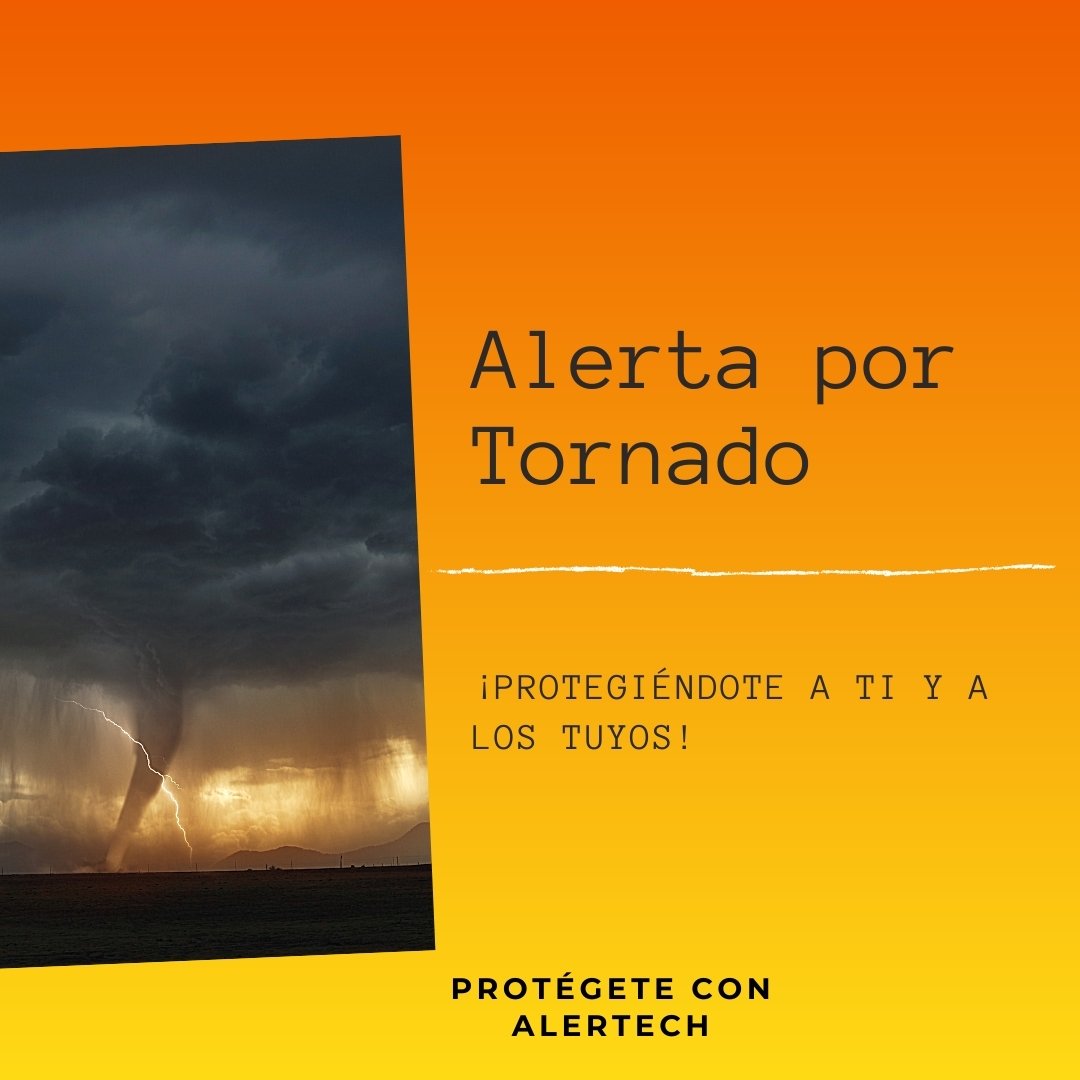 alertech_mx's tweet photo. ¿Te imaginas una alerta que alerte por desastres naturales como un Tornado? Alertech, lo puede hacer.
#alertech #tornado #alerta #protección #protecciónenelhogar #protecciónlaboral #seguridad #prevención #culturadeprevencion #porqueunsegundopuedesalvartuvida #protégeteconalertech https://t.co/mR3dUECPXz