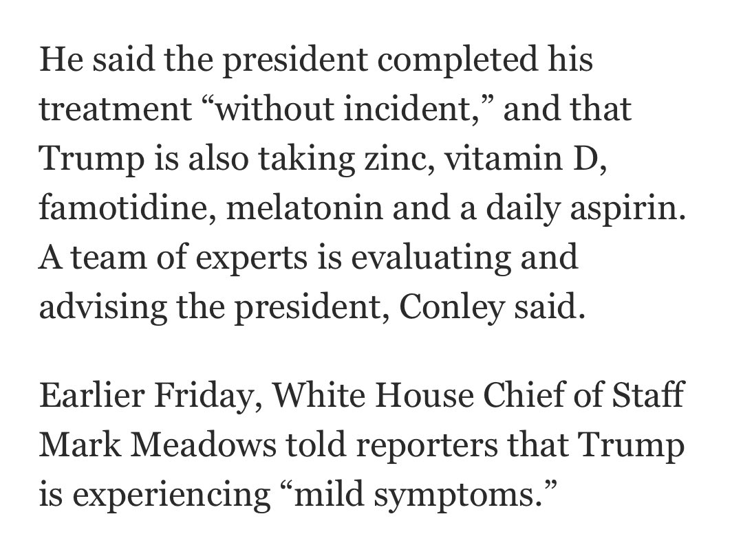 CoachT_Love's tweet image. The president tests positive and his expert team immediately advises him to take zinc, vitamin D, melatonin &amp;amp; an antibody drug - Integrative Medicine

Yet we live in a country with very little support for integrative medicine and use of dietary nutrients 🤷‍♂️

#integrativemedicine