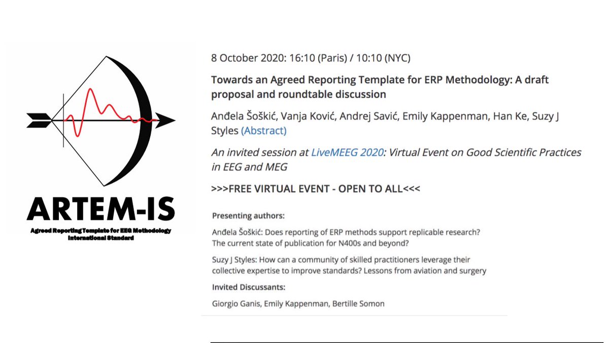 Dr Suzy J Styles (@suzyjstyles) on Twitter photo EEG peeps! I am SO excited to let you know about what’s coming up next week...
Along with Anđela Šoškić <a href="/VanjaKovic/">Vanja Kovic</a> <a href="/hankepsy/">Dr. KE Han</a> and <a href="/EmilyKappenman/">Emily Kappenman</a>
we’re hosting a roundtable discussion about how we can work together to improve EEG methods! EEG peeps! I am SO excited to let you know about what’s coming up next week...
Along with Anđela Šoškić <a href="/VanjaKovic/">Vanja Kovic</a> <a href="/hankepsy/">Dr. KE Han</a> and <a href="/EmilyKappenman/">Emily Kappenman</a>
we’re hosting a roundtable discussion about how we can work together to improve EEG methods!