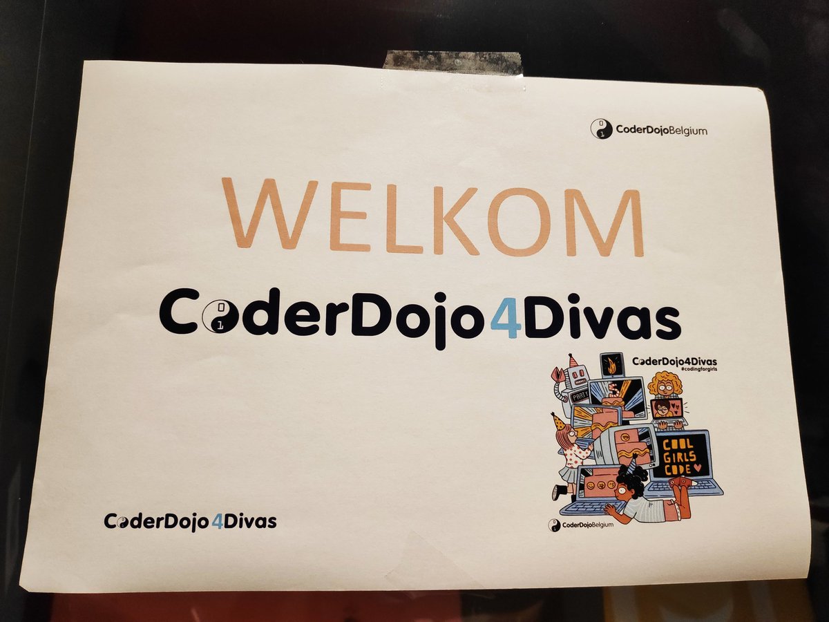CoderDojoBe's tweet image. Welkom @ CoderDojo4Diva's! 
#CDJ4Divas #CoolGirlsCode #CodingforGirls