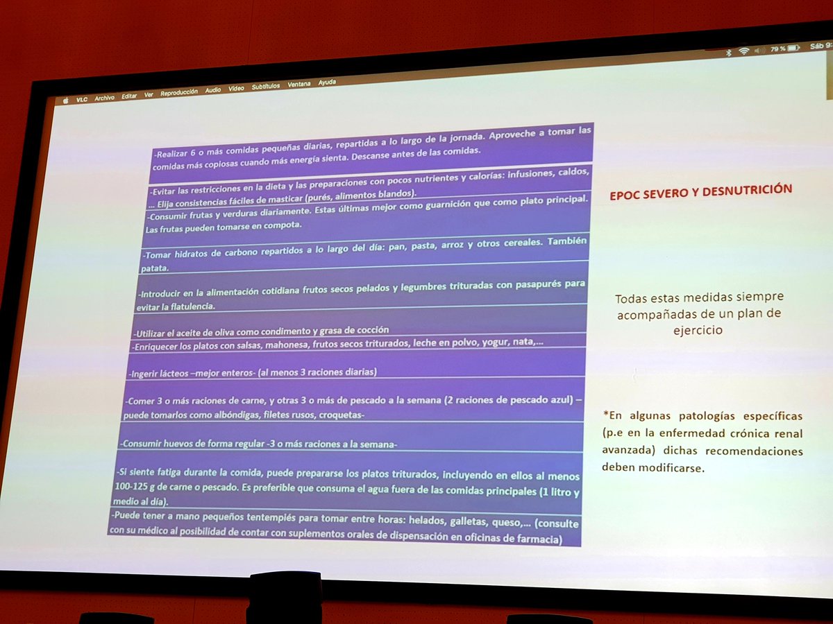 Alta prevalencia de desnutrición en pacientes con EPOC, implicando peor pronostico. <a href="/SCLEDyN/">SCLEDyN</a> (ponencia Dra. Emilia Cancer) <a href="/SENPE_/">SENPE</a> #EPOC #Nutrición