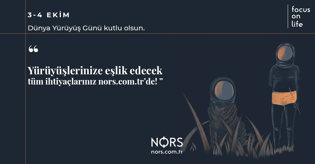 3-4 Ekim Dünya Yürüyüş Günü kutlu olsun. ✌🏻

#nors #focusonlife
#3Ekim #DünyaYürüyüşGünü #cumartesi