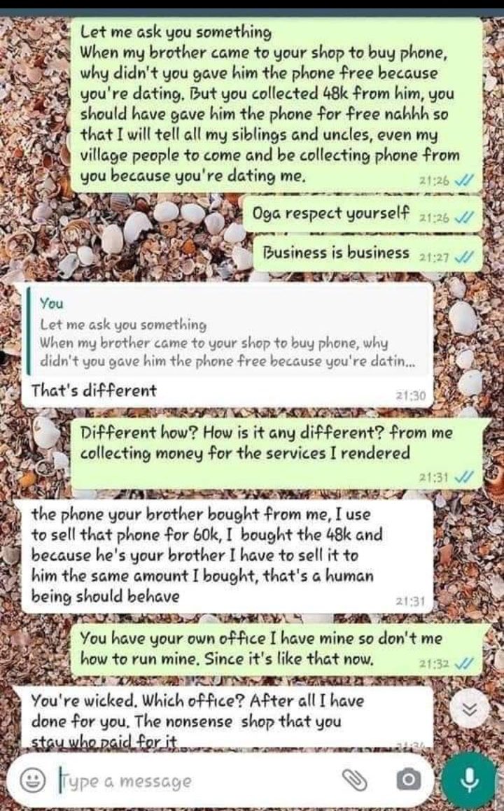 - Serious Chat Conversation Between girlfriend and her boyfriend.  #Thread