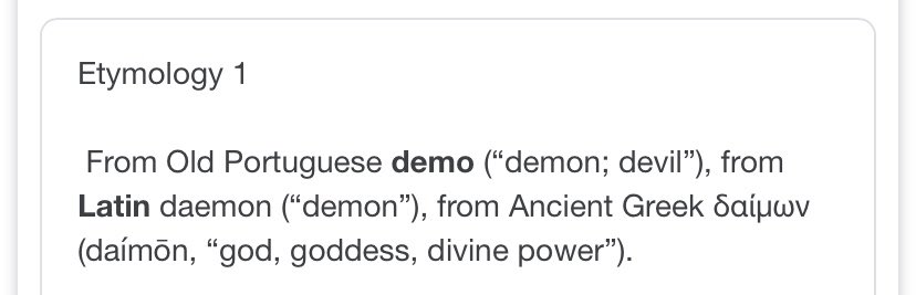 Another thing... the root word demo means demon, and the word crat means supporter, so you have fun with those devils, and I’ll stick to my president.