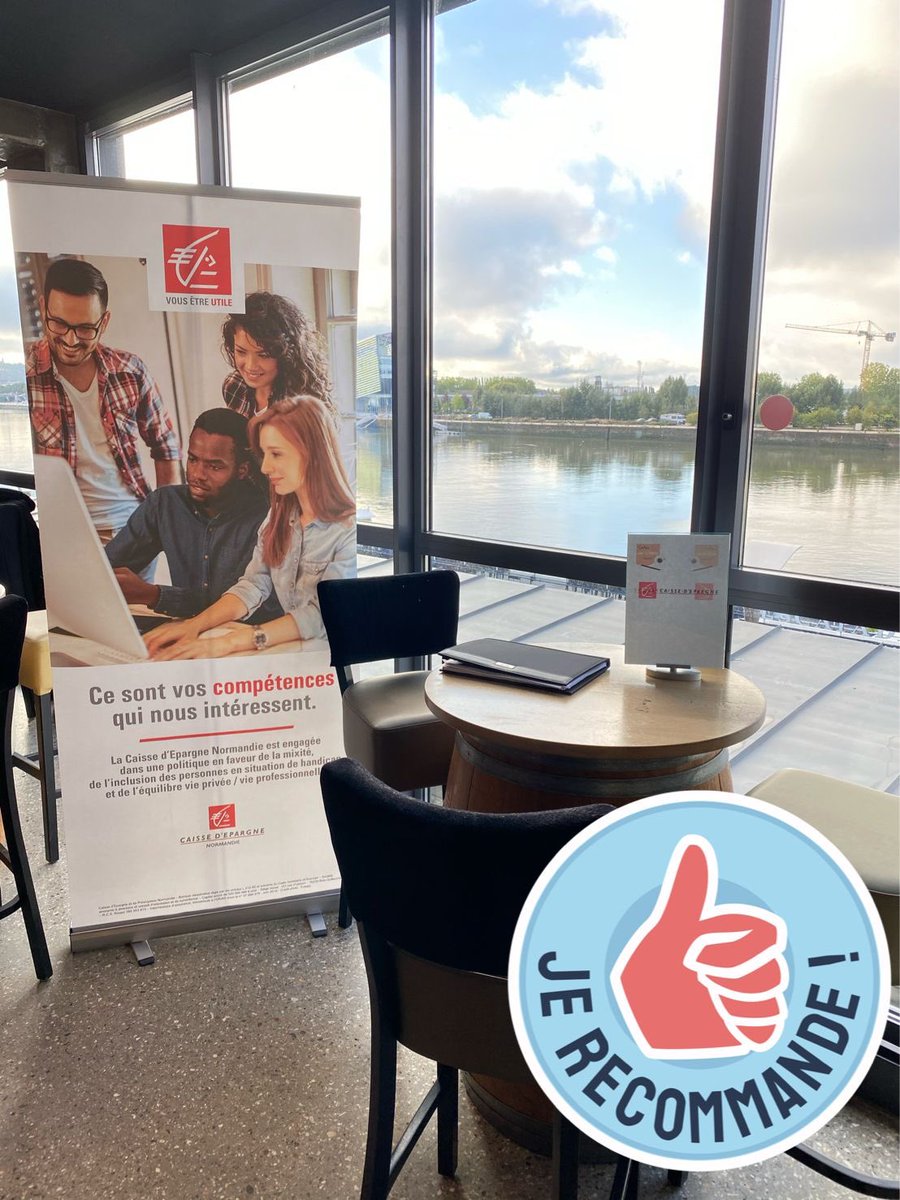 Quel très beau cadre pour recruter autour d’un ☕️ ce matin avec le ☀️ en prime. 
Venez découvrir les opportunités proposées par la <a href="/CE_Normandie/">Caisse d'Epargne Normandie</a> au <a href="/AllSportsCafe76/">AllSportsCafeRouen</a> à #Rouen en partenariat avec les @cafesdelemploi
#recrutements #emplois #normandieregionmonde