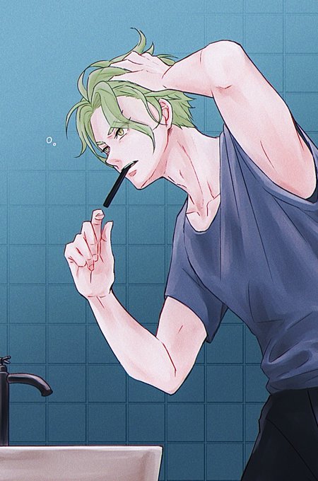 「brushing teeth short sleeves」 illustration images(Latest)