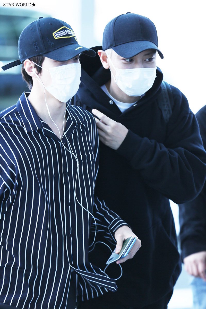 oh sehun + park chanyeol rocking the airport like a fashion runway— a thread