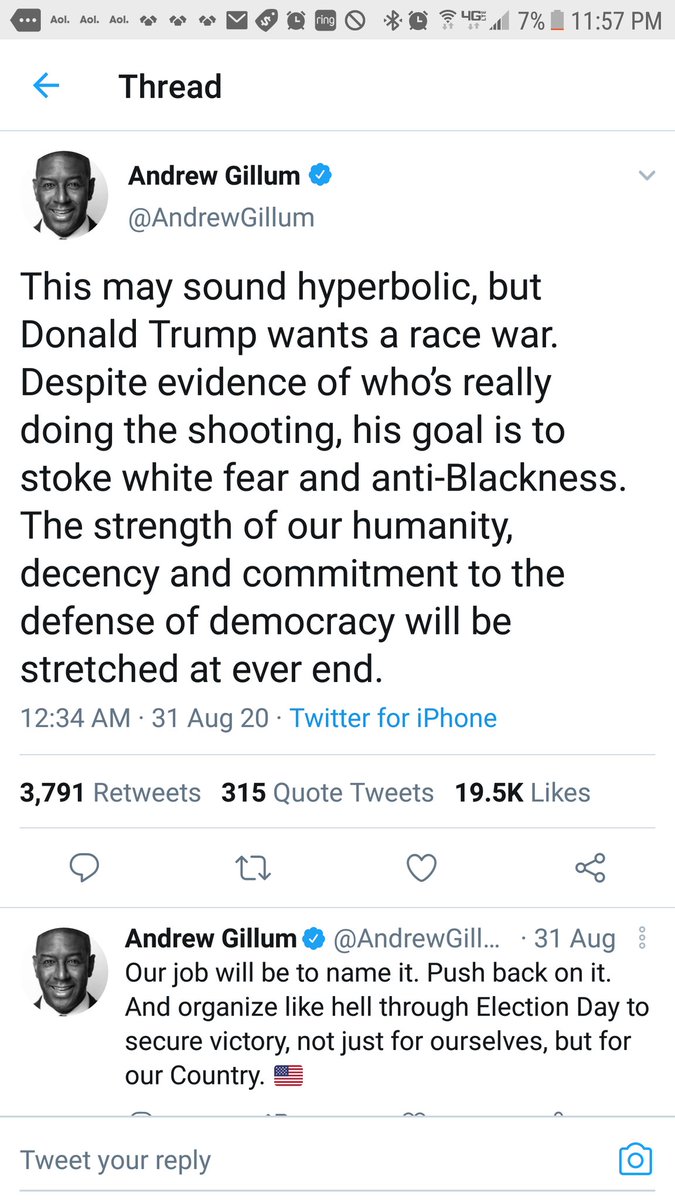 THREAD @AndrewGillum makes the best case yet for reelecting  @realDonaldTrump.There's insanity, there's EVIL insanity, and then there's the Democrats.