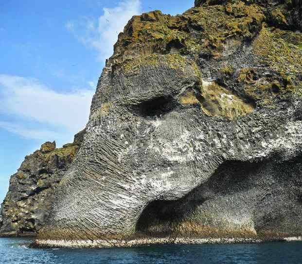 166) Which might be best explained by this rock, just off the coast of Southern Iceland... Before the land of the ice giants...to North America? to Michigan?