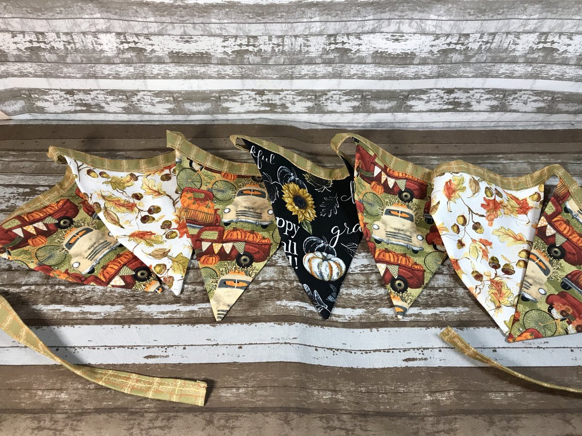 Thanks for the kind words! ★★★★★ 5 star review of one of my Fabric Banners by Briana L.  etsy.com/shop/BeMandyTh…  #etsy #fabricpennant #fabricbanner #fallfabricbunting #redtruck #acorns #fall #sunflower #falldecor #fabricflags #makeitmeaningful