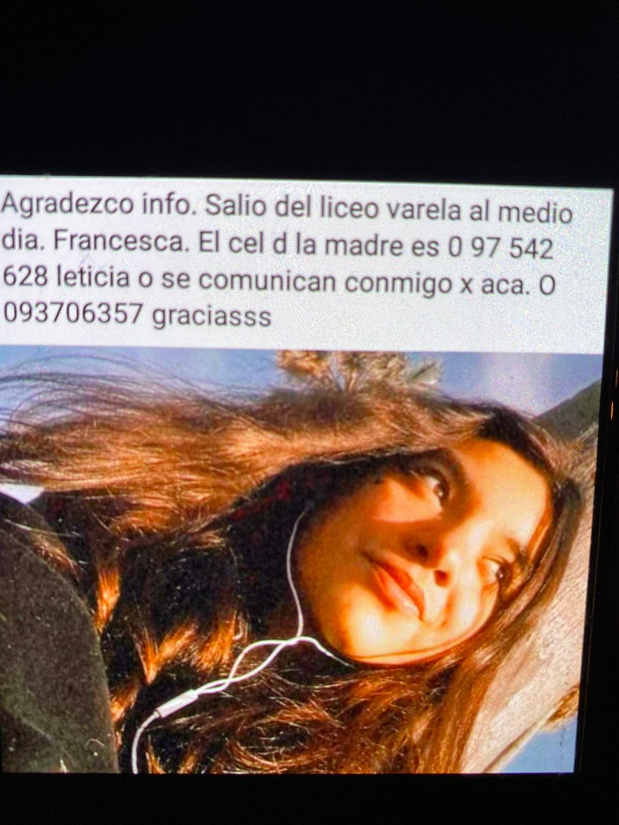 Es la hija de un amigo. Gracias por difundir