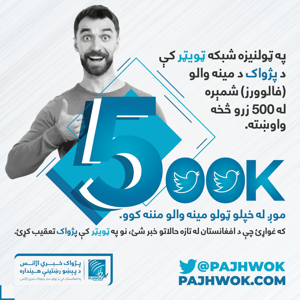pajhwok's tweet image. We are 500K in @Twitter now ,
Thanks to all followers, 
@pajhwok