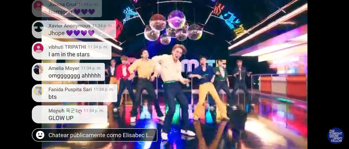 elis_kim_'s tweet photo. WOW.... 👏💜💜💜👏
A bailar toda la noche con 💃🕺
#DynamiteBTS
#DYNAMITE_PARTY
#BTSMONTH #BTSonFallon_D5 @BTS_twt #BTSMONTH https://t.co/egmpS56tQb