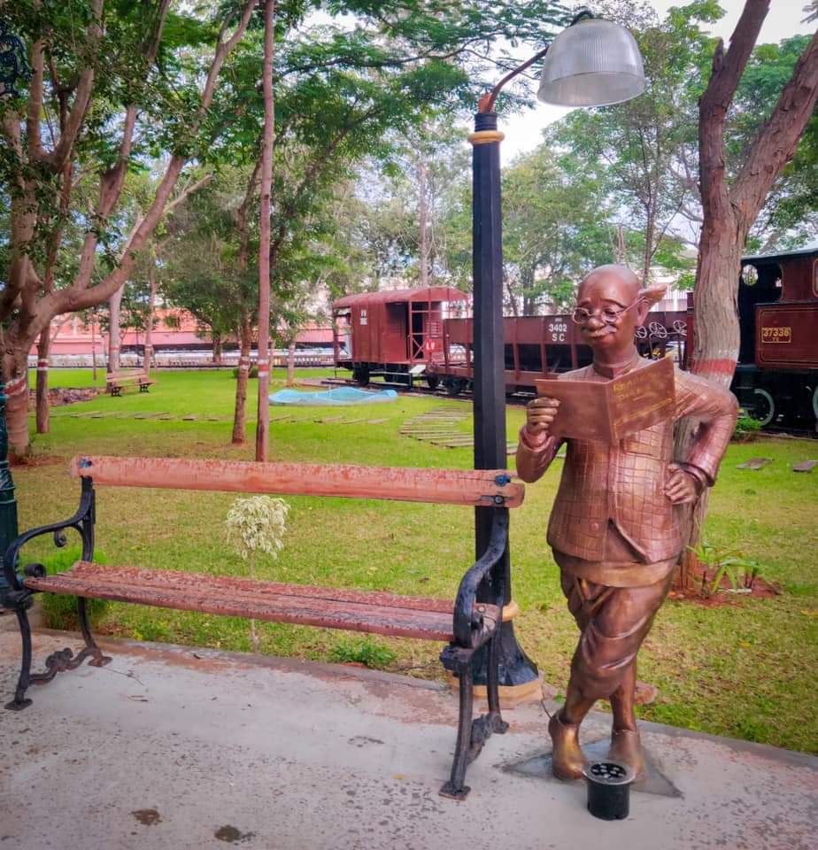 cartoonist R.K.Laxman Statue in Mysore rail museum. 
A small tribute to cartoonist who hails from Mysuru. <a href="/TOIEditor/">TOI Editor</a> <a href="/editor_vk/">VK Editor</a> <a href="/BangaloreMirror/">Bangalore Mirror</a>