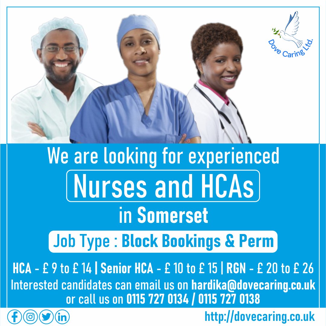 dove_caring's tweet photo. We are Looking for Experienced Nurses &amp; HCAs in #somerset
.
.
.
#dovecaring #dove #caring #nottingham #scrubambassador #scrublife #scrubs #nurse #nursestudent #nurselife #nurseblog #nurseblogger #nursefluencer #nurserock #healthcare #registerednurse #ernurse #uknurse #nhsnurse https://t.co/ZtYNRzlyKb