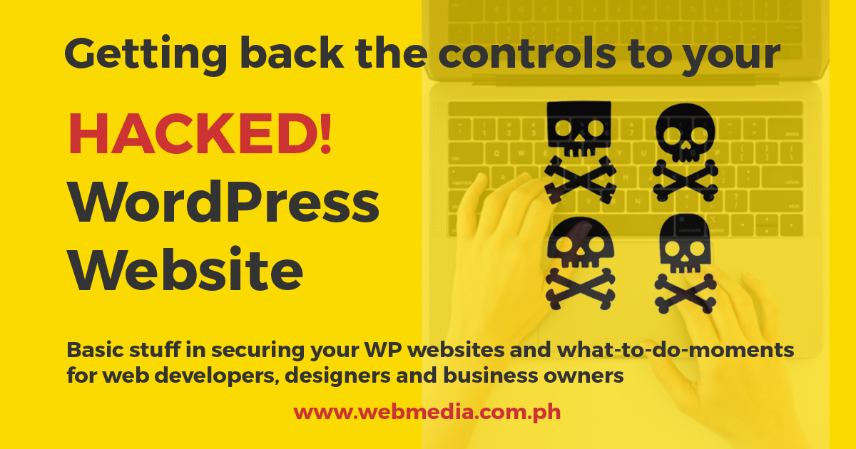 WebMediaPH's tweet image. Happening tomorrow! Regain contorl of your #hacked #WordPress #websites! This is a free webinar happening on Oct. 4, 2PM Manila time via Google Meet.
#WPSecurity #Hacked 

Register here to get the webinar link: webmedia.com.ph/register/wordp…