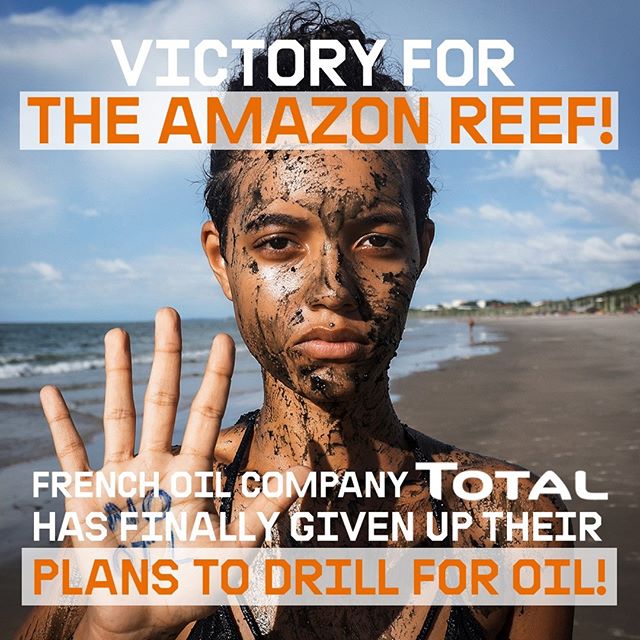 RebeccaH2030's tweet photo. Can you believe that French oil company #Total has finally given up their plans to drill for oil near the #AmazonReef, off the northern coast of Brazil? 

#Tiredearth #ClimateChange #ClimateEmergency https://t.co/k3MPMIBXtG
