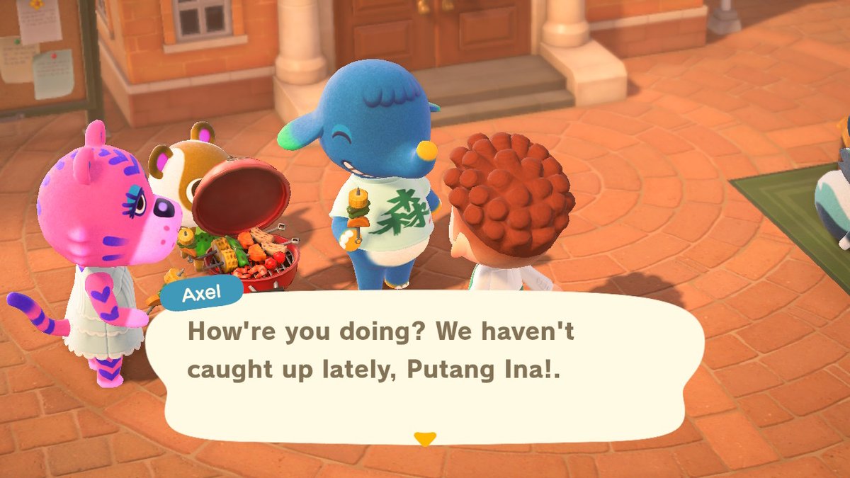 kenderbox's tweet image. Taking a break from #ACNH. Glad to have taught 
the islanders some Tagalog before heading out. ;) 
I&apos;ll get that blue rose next time.