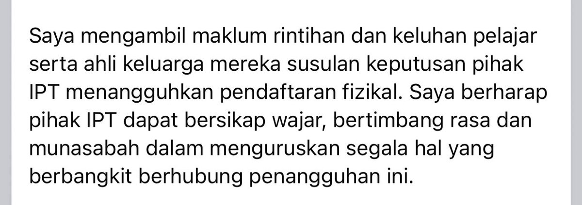Anep على تويتر Rasa Cam Bukan Salah Ipt 100 Semua Ipt Dapat Kekeliruan Informasi Arahan Sama Ada Perlu Hold Students Tidak Semua Tunggu Arahan Atasan Yang Perlu Bertimbang