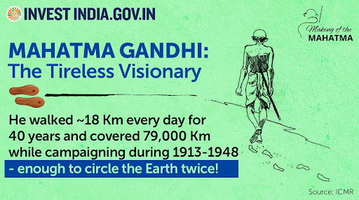 investindia's tweet photo. #MakingOfTheMahatma
WHO recommends ~10,000 steps a day to stay healthy, and Bapu walked ~22,500 steps every day while fighting for India's independence!
#HowMohanBecameMahatma #InvestIndia #GandhiJayanti @WHO @prahladspatel https://t.co/HnsWxPA1Py