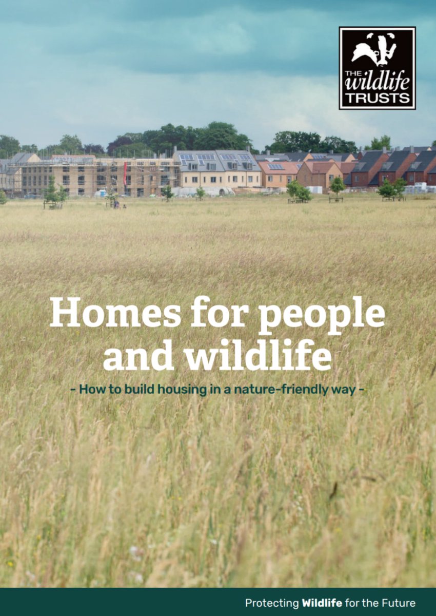 The  @WildlifeTrusts recognise that nature-rich housing developments, designed with environmental sensitivity & green infrastructure at their heart, can provide people wth easy access to nature where they live & work & deliver multiple social, environmental & economic benefits