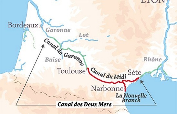 resolviendo los escollos estructurales de la obra.En 1666 el rey dio el visto bueno para la construcción de un canal de 240 kilómetros para unir el Océano Atlántico con el mar Mediterráneo. Una vía de alta velocidad para transportar mercancías en su época que logró esquivar el