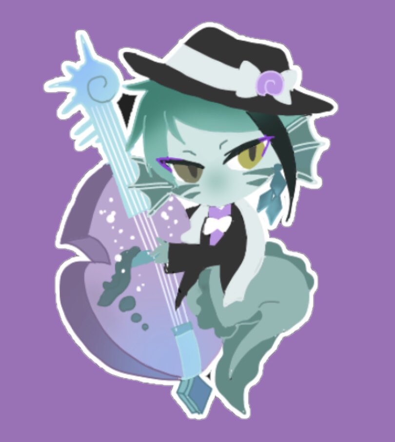 69のみゅーもんが好きすぎるのでオクタ寮みゅーもん化 楽器かくの苦手すぎた ばけつくんのイラスト