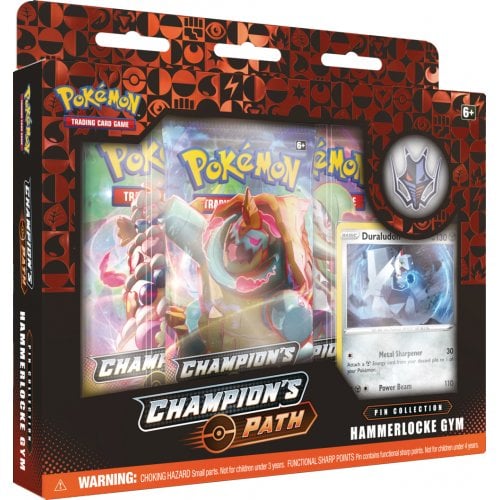 ソラ 11 13発売 Champions Path Pin Collection 3種 Ballonlea Spikemuth Hammerlocke 各4500円 各ジムのバッジとメインポケモンのプロモ 拡張パック3個のセットです マホイップ ガラルタチフサグマ ジュラルドンの3種類 希望の種類 日本語で