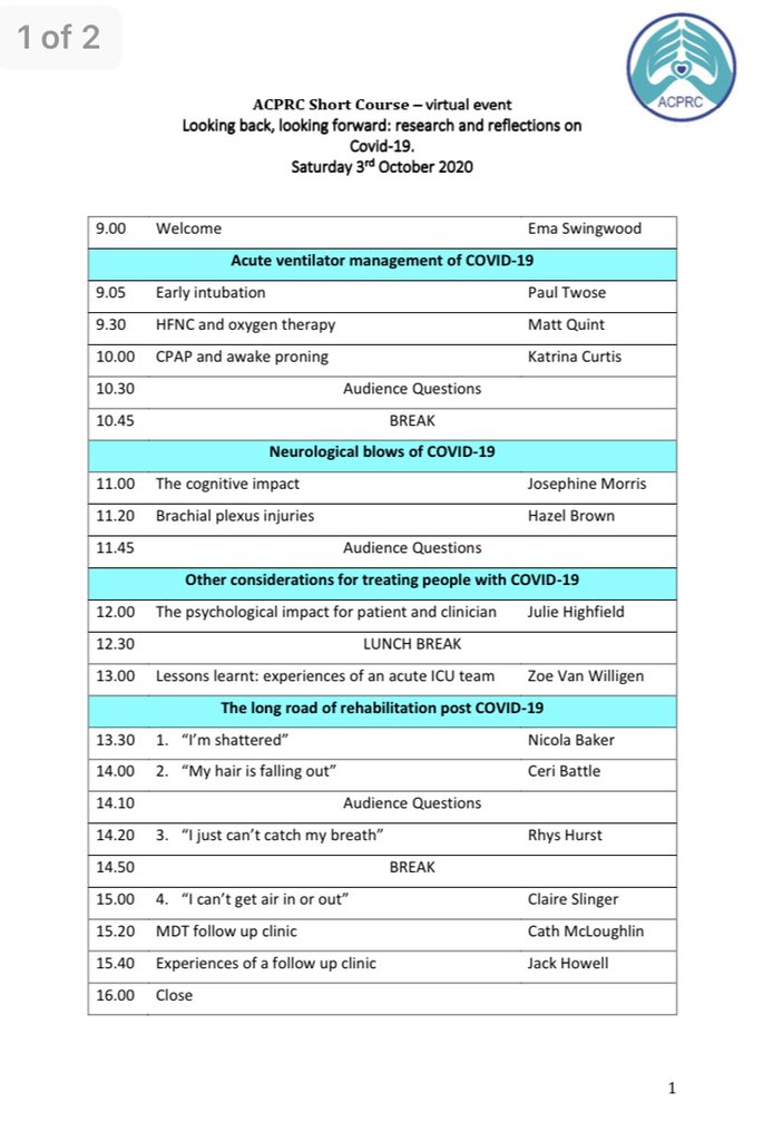 Fantastic course so far today through the <a href="/TheACPRC/">ACPRC</a> ... looking back and looking forward on Covid-19