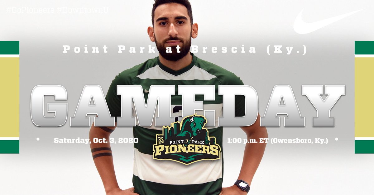 ⚽️ GAMEDAY: <a href="/PointParkSoccer/">Point Park Men’s Soccer</a> at Brescia (Ky.)
🗓️ Sat Oct. 3  ⏰ 1:00 pm ET  📍 Owensboro, Ky.
📺 Stream: facebook.com/BresciaBearcat…
#1BigTeam #DowntownU #GoPioneeres #NAIA