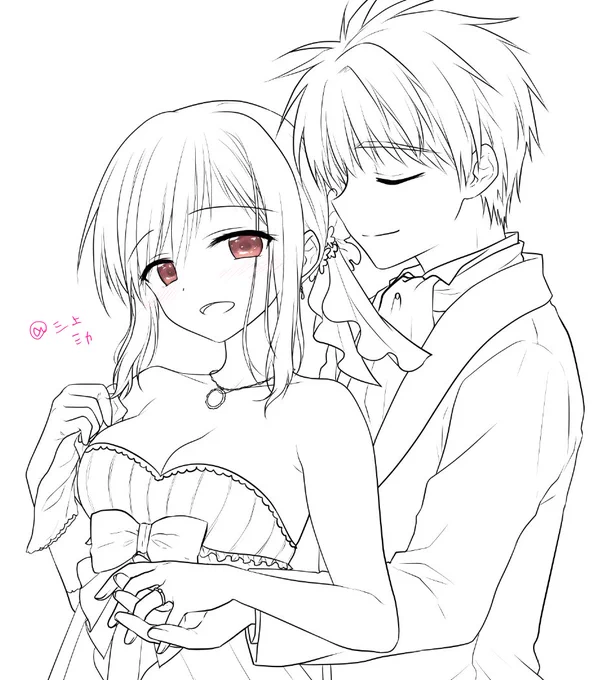 ペン入れできたー! #兄妹ですが異世界で結婚しました 