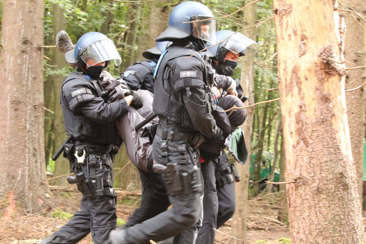 R_mediabase's tweet image. Bilder von der Räumung im #Herrenwald @OkNorden vom 2.10.2020