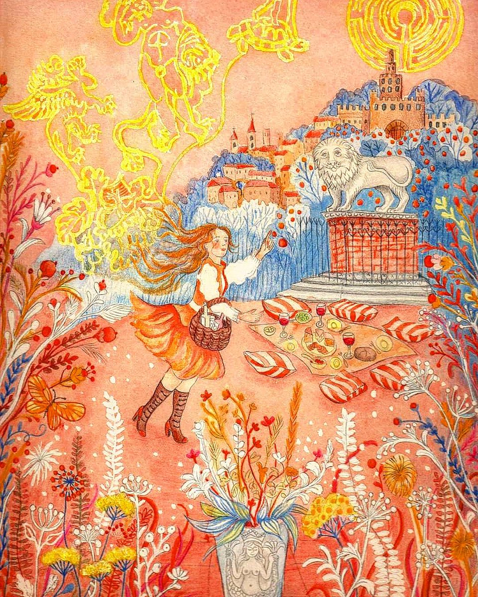 TuscanyAtHeart's tweet photo. #Autumn #vibes #postcard
On my request, in 2016, illustrator Renata happily designed this! The aim was to talk about myself as #tour #guide &amp; my #company through #MedievalArt #symbolism #landscape #architecture #Foodie
I wish you all #HappyWeekend! #Pisa #Tuscany #Italy #tourism https://t.co/eLP0RJPofR