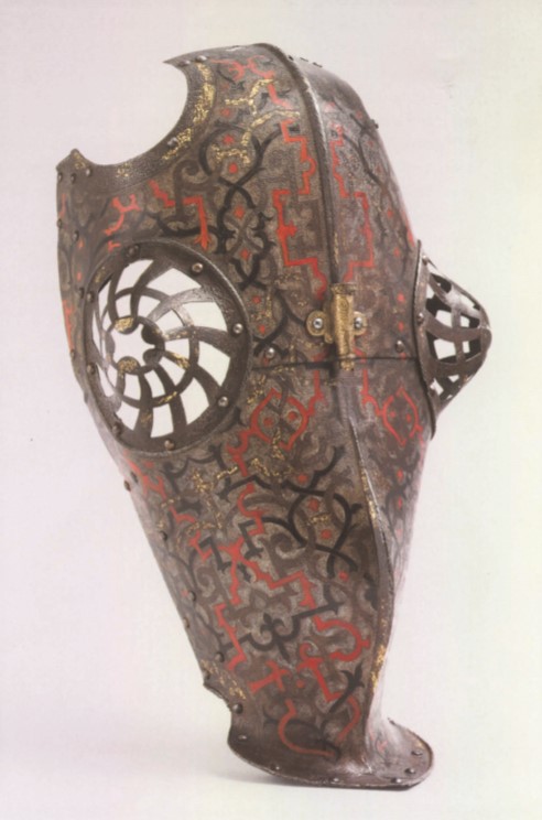 Horsesinhistory's tweet photo. Shaffron, c. 1555, Germany, in the Metropolitan Museum of Art, New York #shaffron #armor #horse https://t.co/Bmipd6eosW