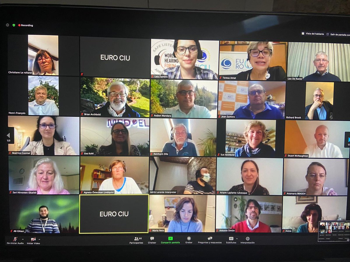 eurociu's tweet photo. Participants from all over continental #Europe continue to share experiences to improve #CochlearImplantUsers quality of life! #EUROCIU20 #CochlearImplant #HearingLoss #hearing #IWantToHear https://t.co/WmIuaWUqT2