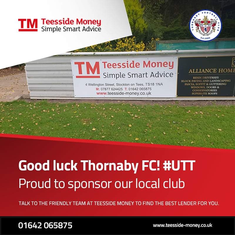 Best of luck to @thornaby_fc who are in Northern League action at Northallerton Town this afternoon. We are proud to support grassroots football. #UTT