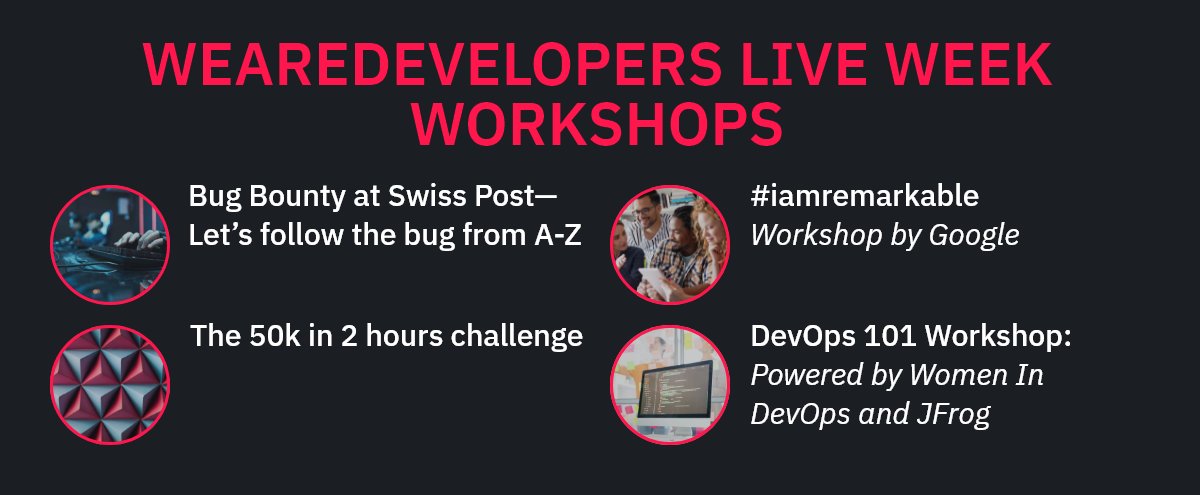 WeAreDevs's tweet image. Live Week is two days away! 🙌
Make sure to register for workshops during the Live Week to gain hands-on experience!

👉hubs.li/H0xlmsZ0

#wearedevsliveweek #workshops