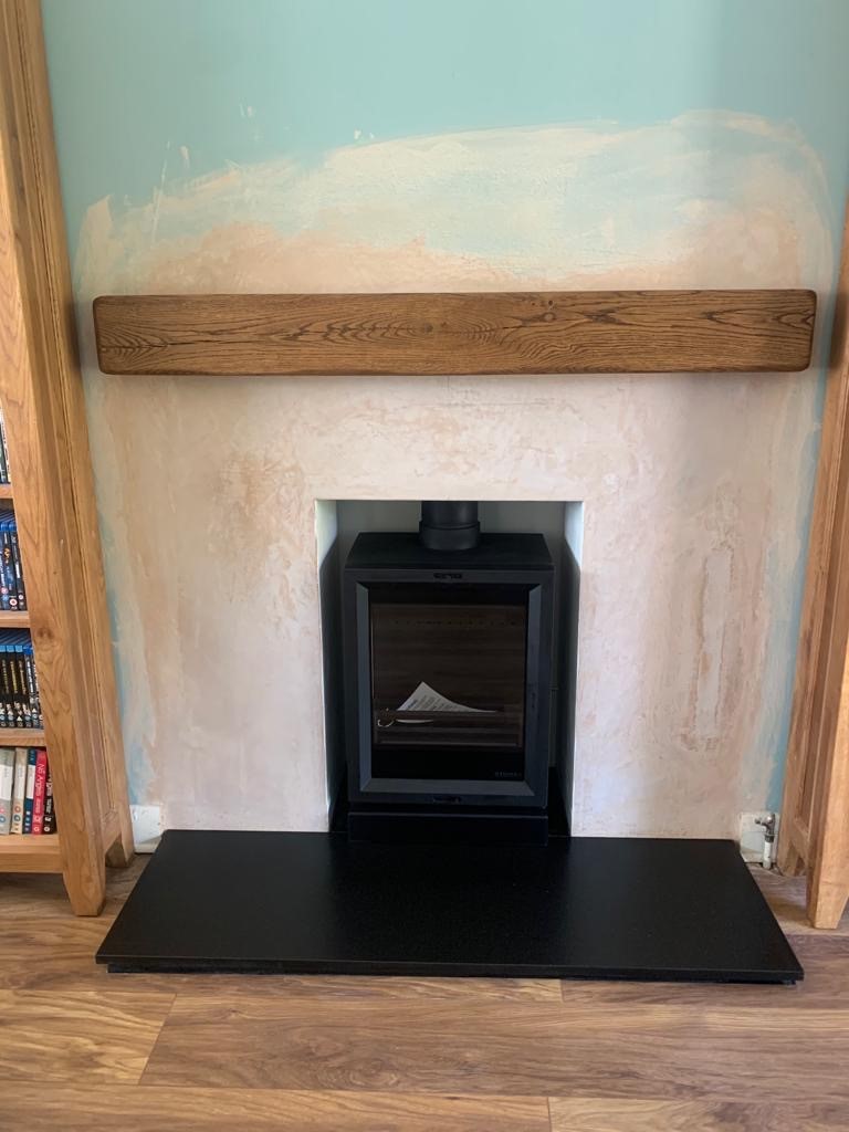 thaxted_stoves's tweet photo. Project in #Braintree.  We removed the existing gas fire.  Enlarged the opening, re-plastered the area and installed a simple wood beam to add interest.   Finally fitting a striking black granite #hearth which provides the perfect setting for the #Stovax View 5 #stove😍🔥😍 https://t.co/rlmbB8OgJX