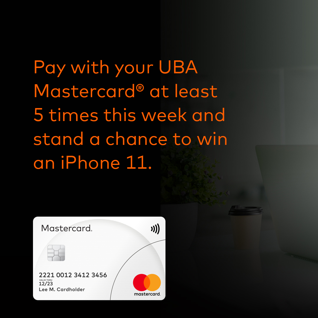 UBA__Zambia's tweet photo. Win an iPhone11!

It couldn’t be easier! Use your UBA Mastercard® in-store or online and you could be one of our 11 lucky winners. Terms and Conditions apply. Click the link for more details https://t.co/eJz7rvqDce

#SHOPANDWIN
#UBADebitMastercard
#UBAZambia
#AfricasGlobalBank https://t.co/x6U8TCb9cn