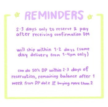 ♡ reminders ♡please read before buying! for sure buyers only, dm me for inquiries!