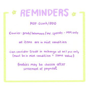 ♡ reminders ♡please read before buying! for sure buyers only, dm me for inquiries!