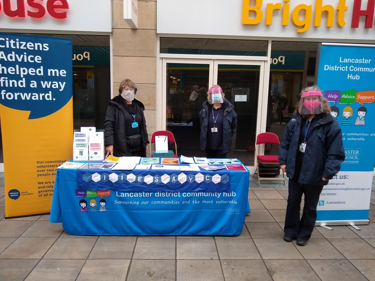 Our community hub team are out and about today in St Nicholas Arcades in Lancaster.  Staff from our customer service and council housing management teams will be on hand from 10am until 3pm to offer help, support and advice and to answer any questions residents might have.