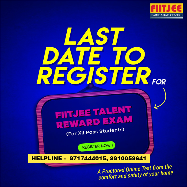 FIITJEEFBD's tweet photo. Last Date to Register for
FIITJEE Talent Reward Exam ( for XII Pass Students )

Register Now: https://t.co/oV1V7j1VNa

#JEEAdvanced #JEEMain2020 #JEEMainResult #KVPY #NTSE #Olympiads #IITJEE #iit #FTRE https://t.co/K0oVt2Em8B