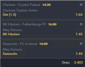 Herkese Merhaba ;
03.10.2020 Cumartesi günü için 3 maçtan oluşan bir kupon hazırladım . Herkese Bol Şanslar...
#iddaa #bahis #cumartesi #futbol #Türkiye #süperlig #İstanbul #liderKaragümrükgeliyor #Fenerbahçe #Galatasaray #Beşiktaş #Trabzonspor #sports #Perotti #takip #like