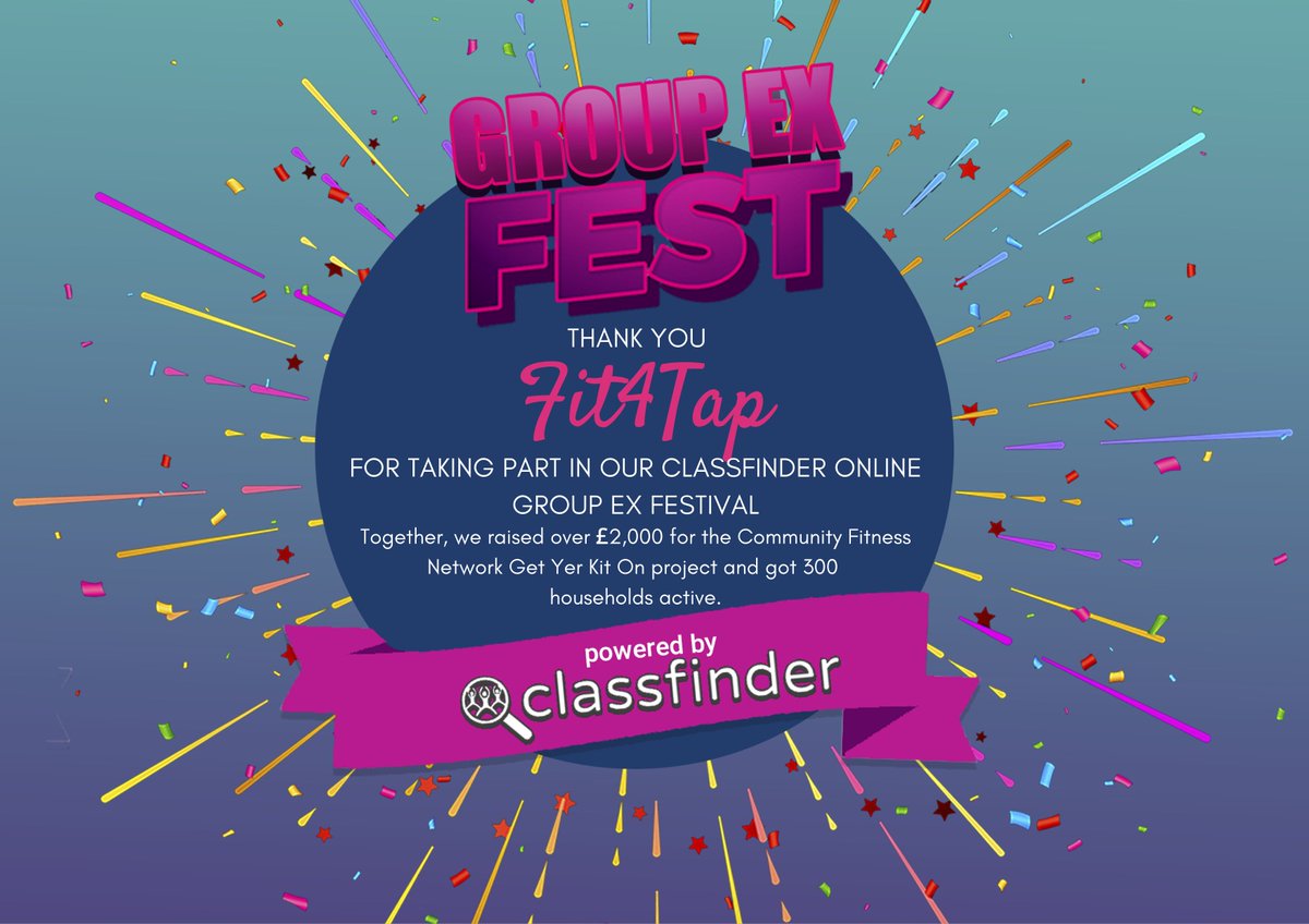 WOW £2000 raised for the Community Fitness Network 'Get Yer Kit On' project. 300 households active 👏👏👏